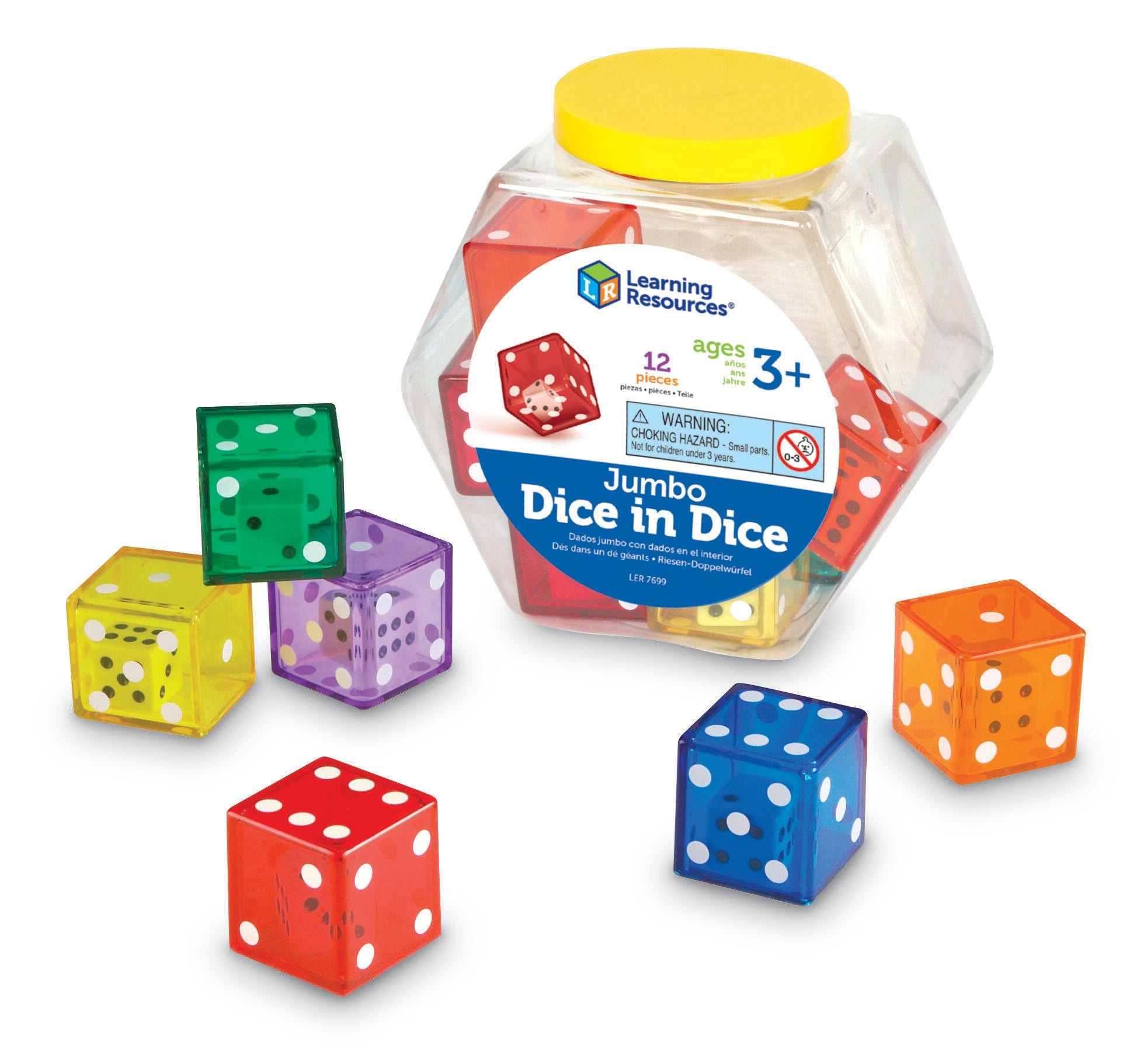 Learning Resources Jumbo Dice in Dice, Set of 12 1363022
